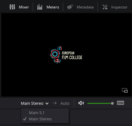 Select stereo bus for monitoring